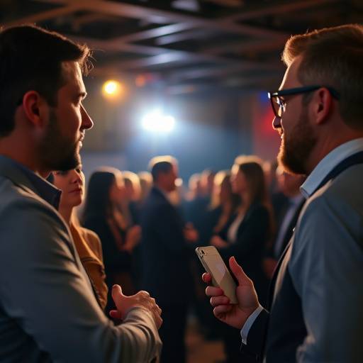 Fotografia di un evento aziendale con illuminazione professionale